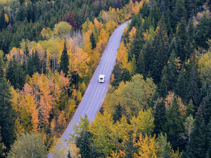 Voyage en van en automne